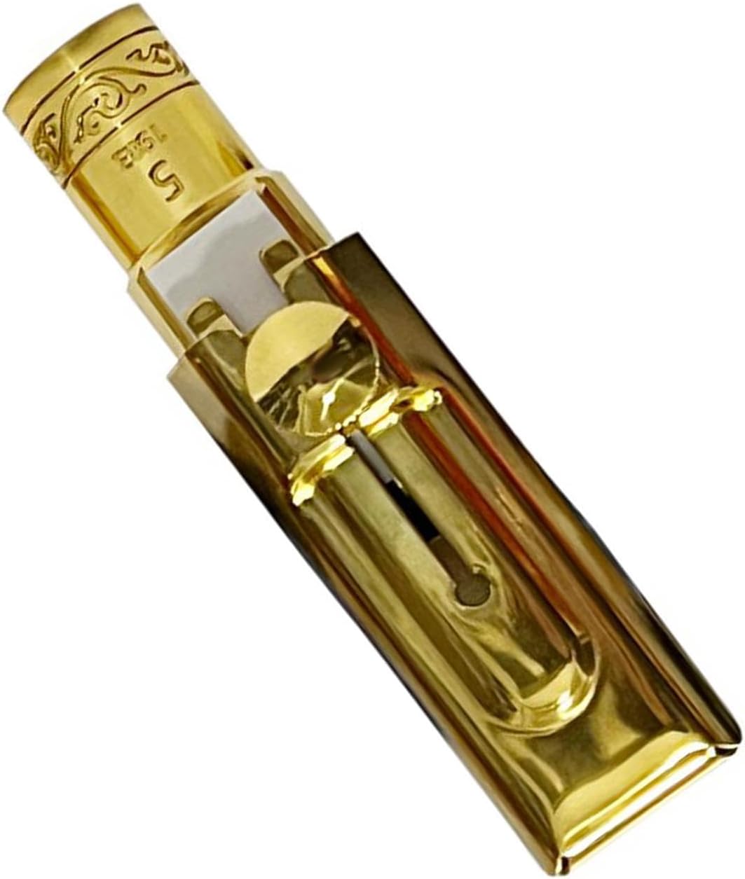 Brass Alto Saxophone Mouthpiece with Ligature and Cap - Reusable Portable for Professionals & Sax Lovers- 5C