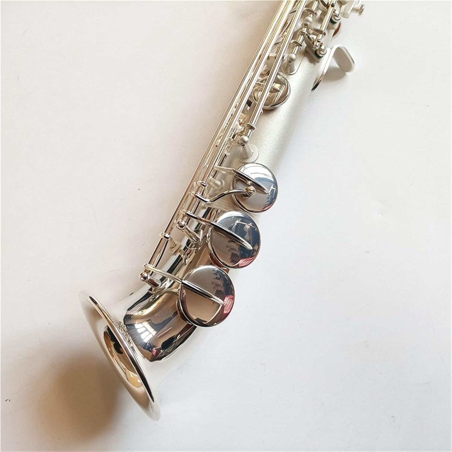 Soprano Saxophone Silvering B-Flat Soprano Sax with Case Mouthpiece Reeds Neck Student Saxophone