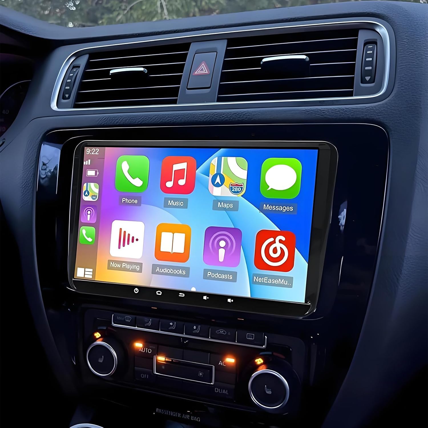 PHEZEN 9 inch Touchscreen Car Stereo Fit for VW Jetta 2010-2015, Android 13 Double Din Car Radio with Carplay & Android Auto in-Dash Navigation BT Mirror Link WiFi Backup Camera 2+32G