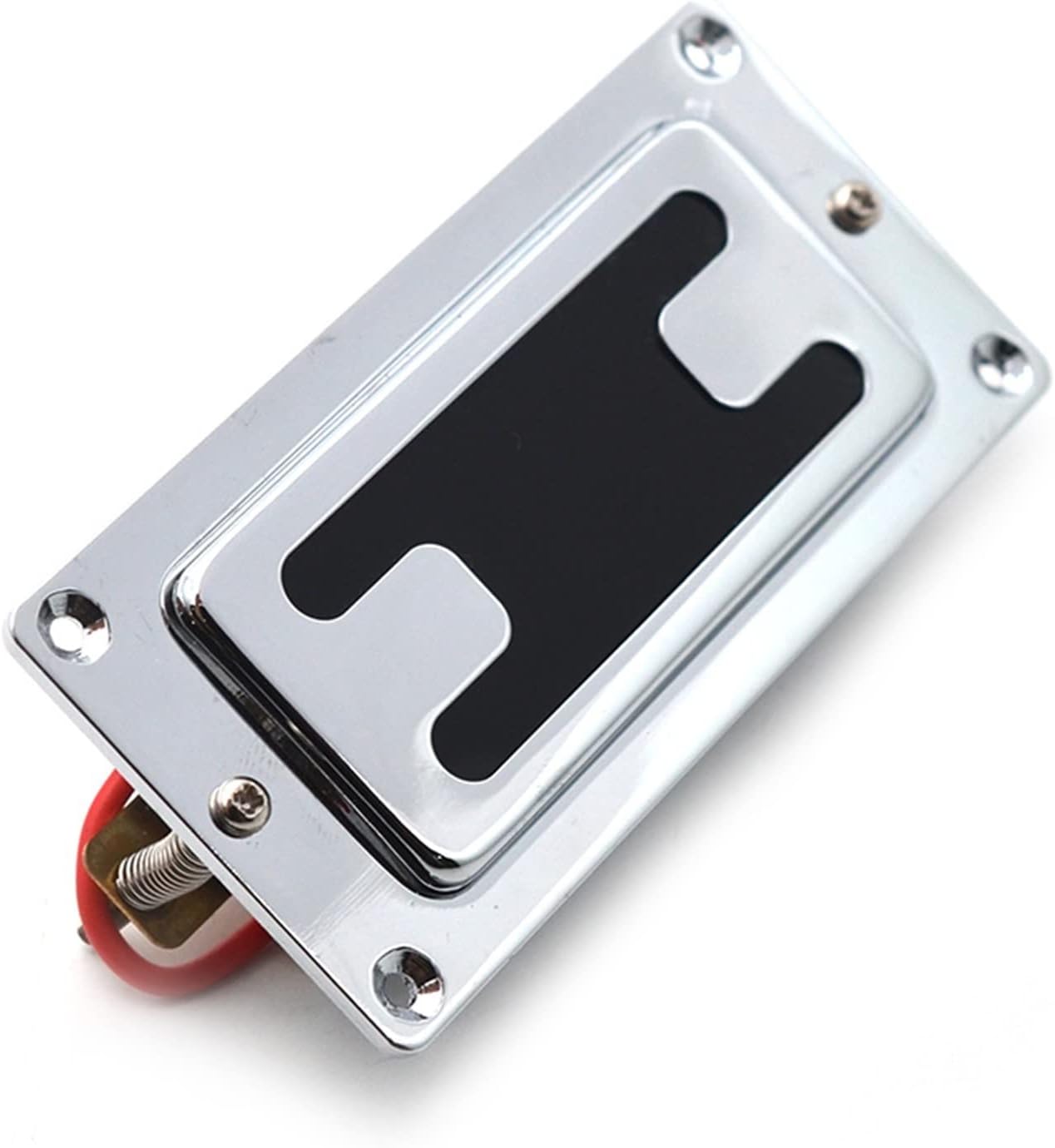 Humbucker Guitar Pickup Mini Style Two Line Sealed Electric Gutiar Bass Humbucker Pickup Neck/Bridge Pickup Chrome (Color : Neck and Bridge)