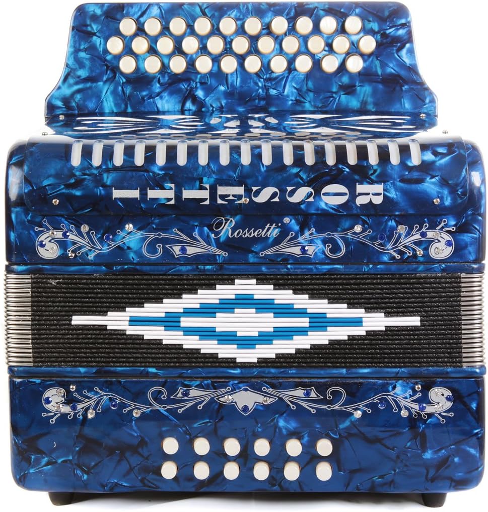 Rossetti 31 Button Accordion 12 Bass FBE Blue