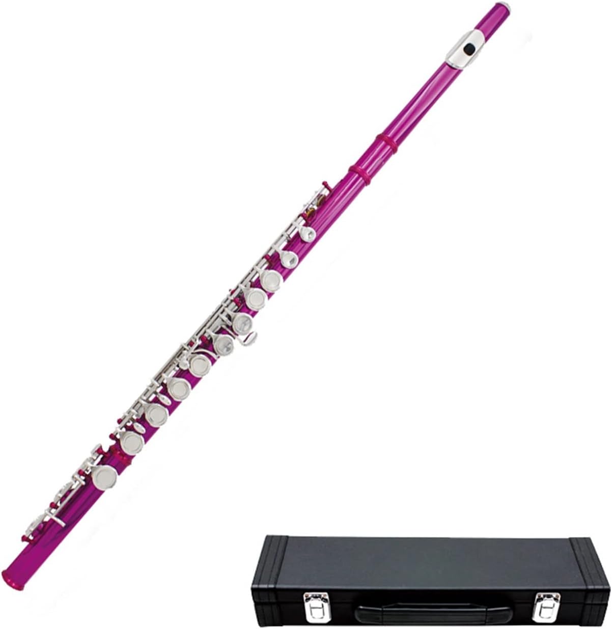 Flutes Musical Instrument Nickel-Plated C Tune 16-Hole Flute Professional Flute Wind Instrument Student Beginner Flute (Color : 07)