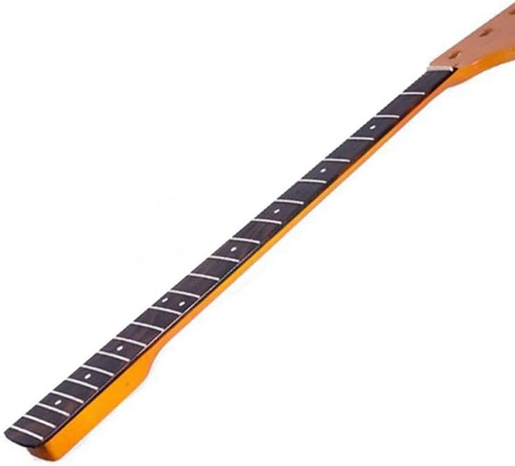 21 Frets Yellow Color Glossy Paint Maple Electric Bass Guitar Neck Rosewood Fingerboard Musical Instrument Accessories