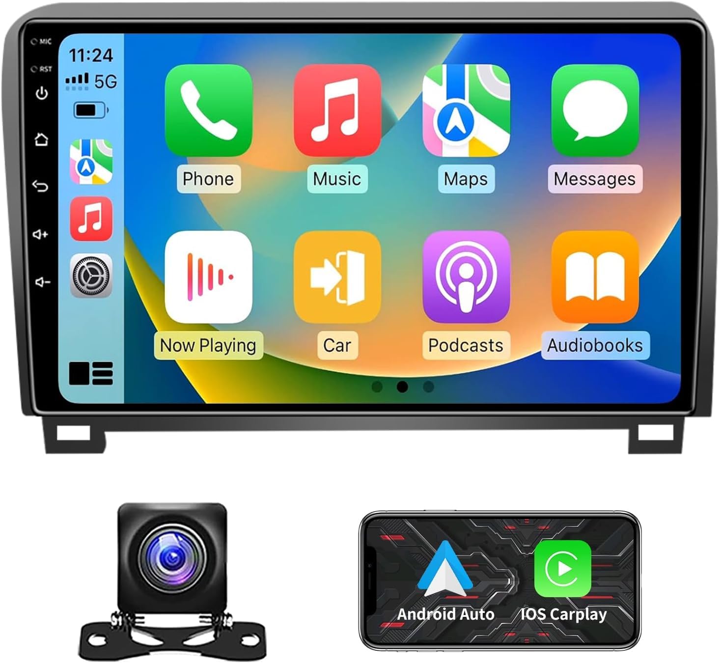 Android 13 Car Stereo for Toyota Tundra 2007-2013 Sequoia 2008-2018 with Wireless Apple Carplay & Android Auto, 10.2