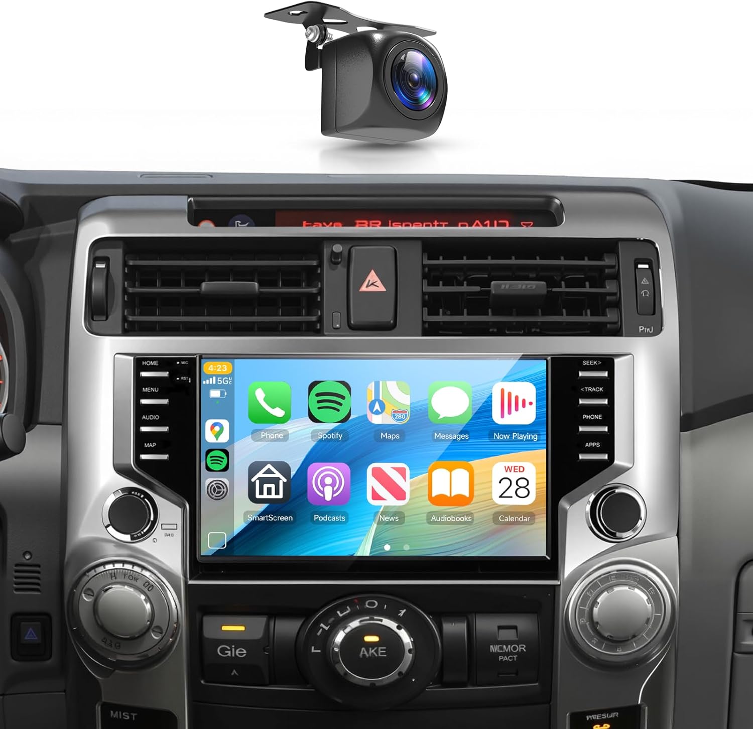 Car Stereo for Toyota 4Runner 2010-2022,【8Core 6+128G】 9 Inch IPS Touch Screen Android 13 Car Radio Wireless CarPlay Android Auto,GPS,FM,SWC,Bluetooth5.0,Backup Camera,32EQ DSP,59UI,Backup Camera