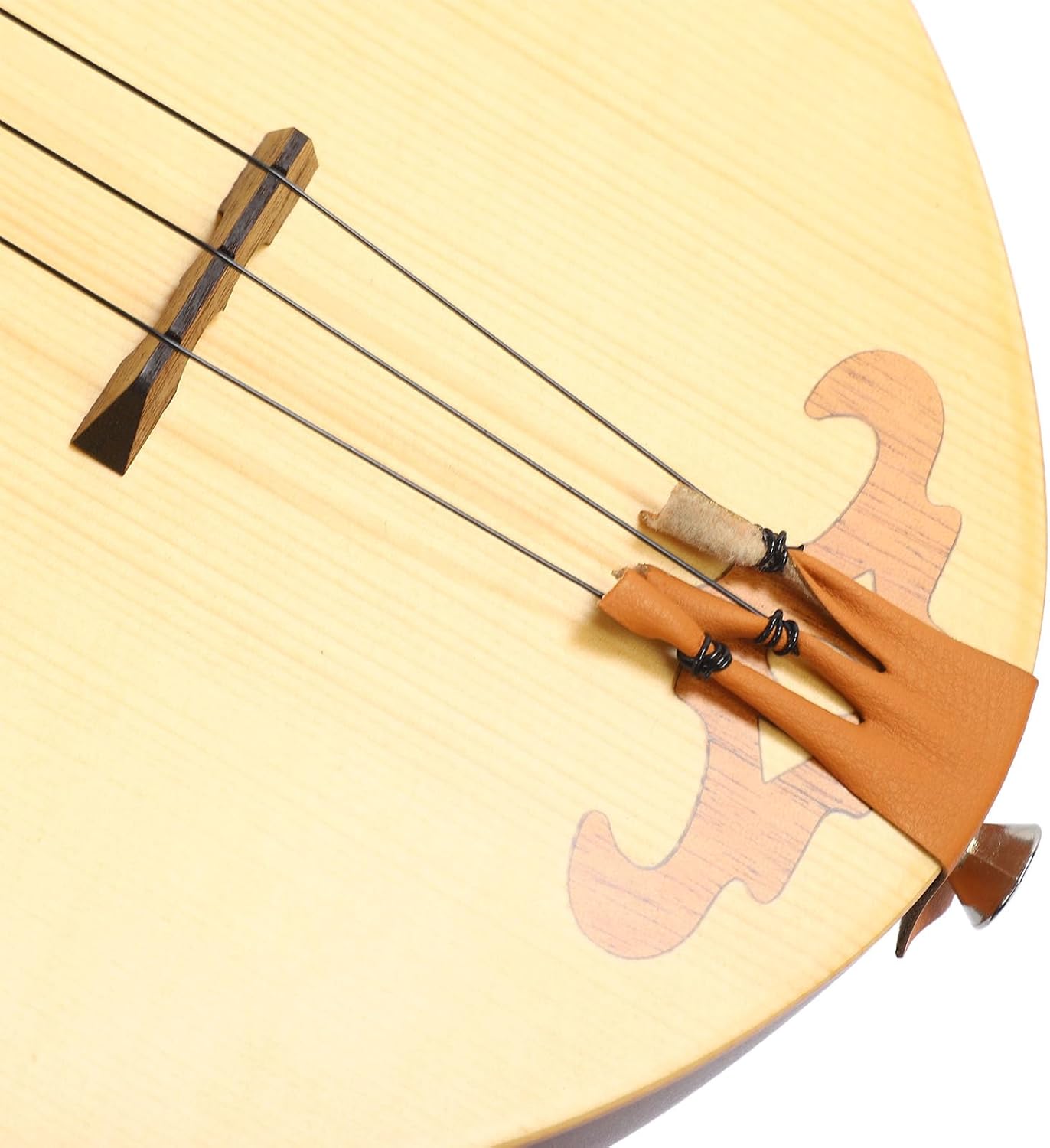 Dulcimer Guitar, Spruce and Mahogany 3 String Portable Dulcimer for Practice Performance for Acoustic Guitars Box Drums and More