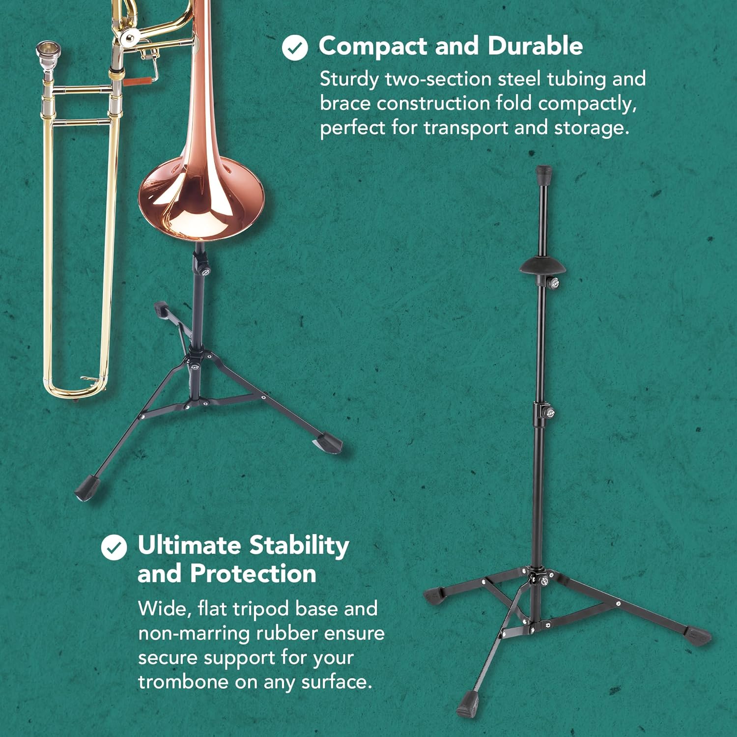 K&M Stands - Black Trombone Stand 14990.000.55