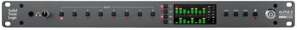Solid State Logic Alpha 8 High-Performance 8 x 8 AD and DA Converter with Analogue, ADAT, and USB I and O (Black)