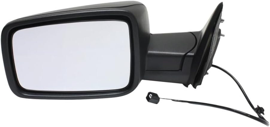 KarParts360 For Ram 1500 2013 14 15 16 17 2018 Door Mirror Driver Side | Non-Towing | Manual Adjust | Manual Folding | Non-Heated | Textured Black | Replacement For CH1320353 | 68462821AA