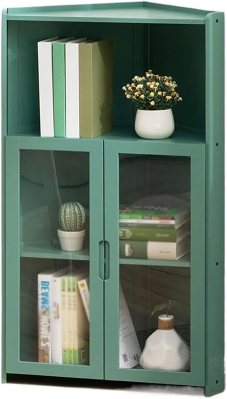 Book Shelf Corner Bookcase 3 Tier Display Cabinet Storage Rack Organizer Display Storage Unit Office Bedroom Living Room Furniture Bookshelves