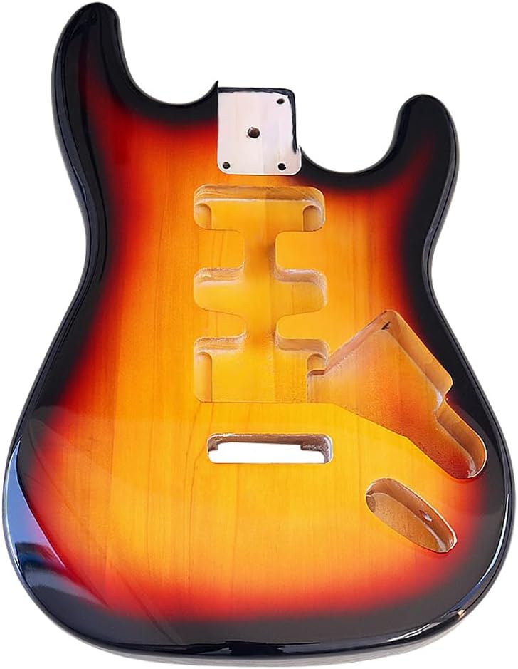JD.Moon Electric Guitar Body for Fender ST Strat Guitar DIY Poplar Guitar Body HSS Glossy Sunset 56mm
