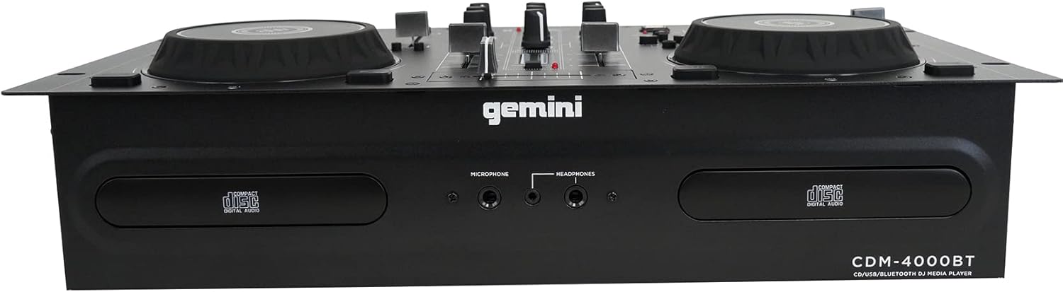 Audiosavings Bundle:(1) Gemini CDM-4000BT Dual DJ CD/USB Media Player with Bluetooth + Mixer Bundle with (1) Rockville Rock Anywhere Waterproof Portable Bluetooth Speaker+TWS Stereo Linking (Items 2)