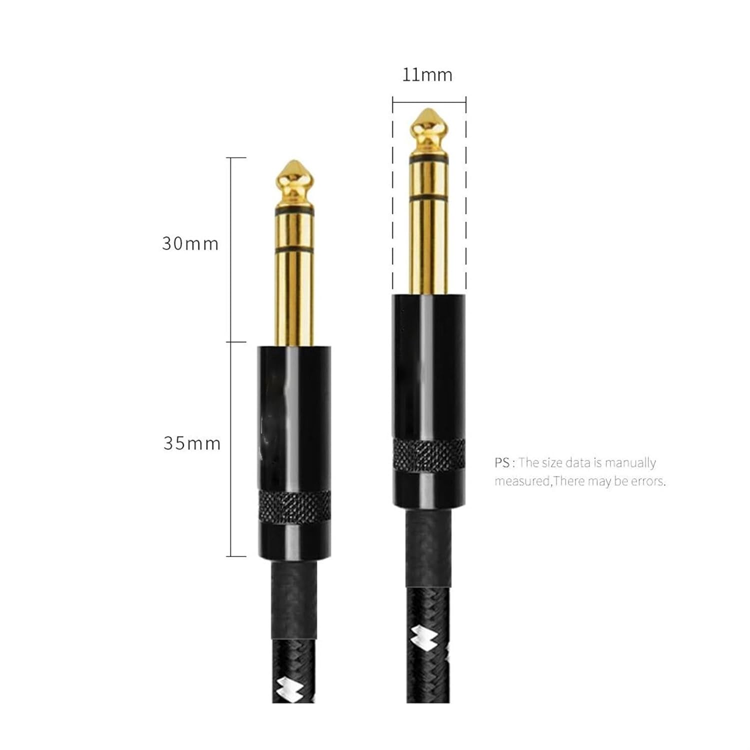 Guitar Audio Cable Cable 6.5mm Jack to 6.5mm Microphone Guitar Amplifier Player Speaker(1.5m)
