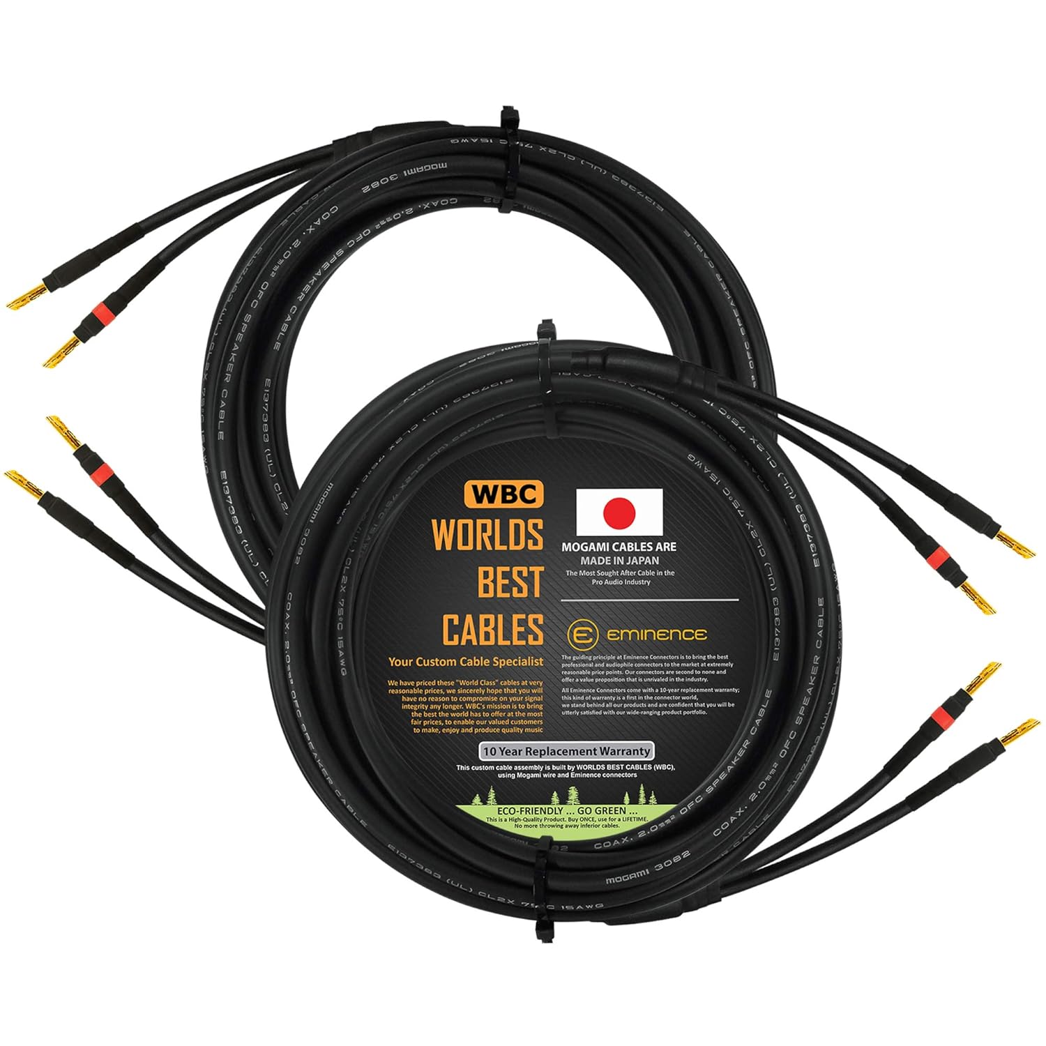 Custom Made - Audio Cable Bundle - Gotham GAC-1 with Rean NYS RCA and Amphenol Female XLR Plugs