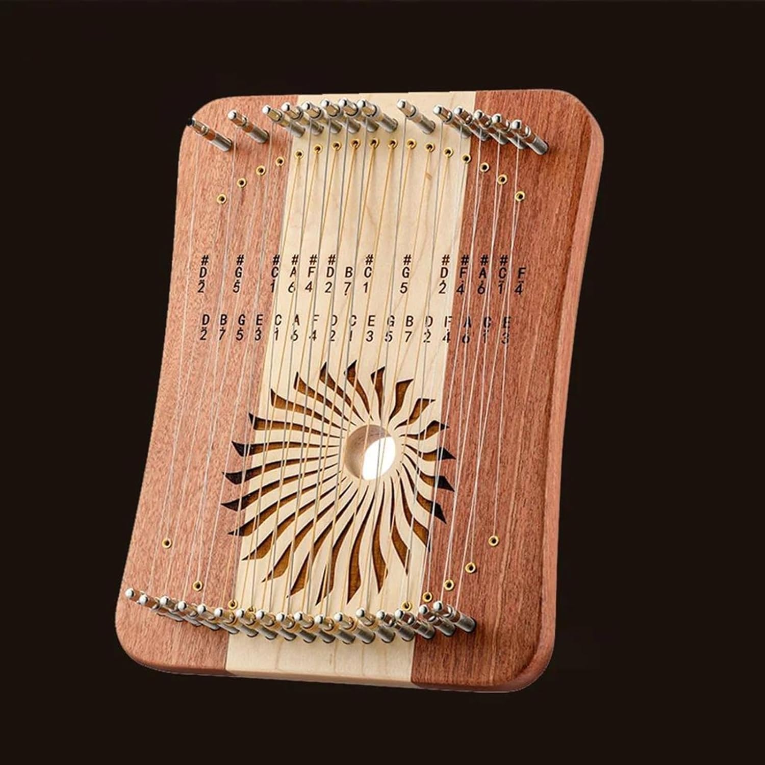 Lyre Harp Set 17/31 Strings Harp Lyre Professional Fingerplay 31/17 Strings Harp Lyre Piano Beginner Portable Instrument(17 rosewood)