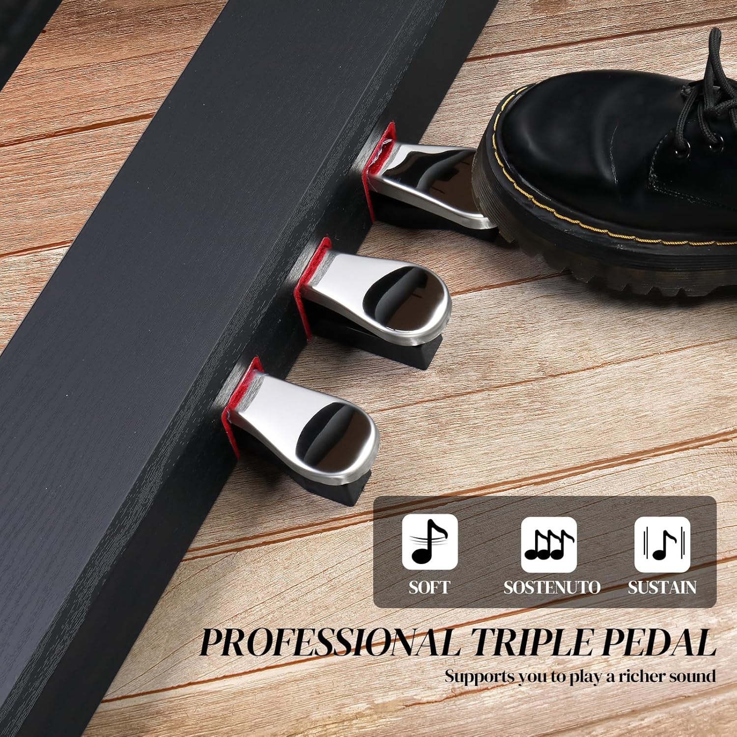 Ktaxon 88 Key Weighted Keyboard Piano Digital Piano with Dream Sound Chip, MIDI/USB Connectivity, Works with Music Software Includes Headphones, Sticker, Music Clip, Dustproof Cloth(Black)