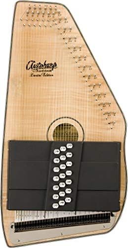 Oscar Schmidt OS11021FNE 21 Chord Acoustic Electric Auto Harp. Flame Maple
