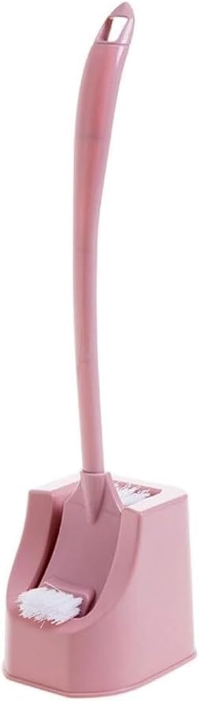 Toilet Brush Toilet Brush Toilet Brush and Holder Set, Creative Toilet Brush, Bathroom WC Scrubber Set Loo Brush for Bathroom Toilet Toilet Brush and Holder (Color : Pink) (Pink)