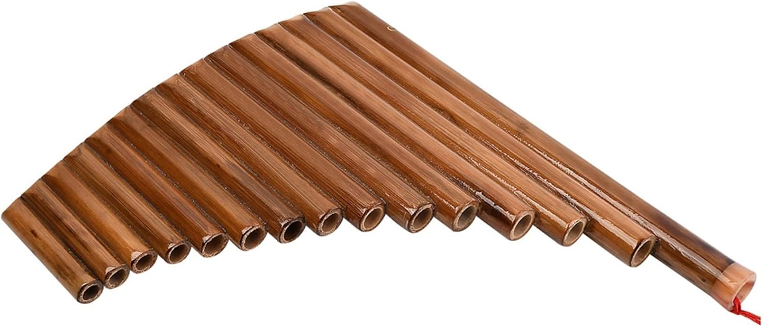 PanPipes Woodwind Instrument Panpipe 15-Pipe G-Tune Bamboo Pan Flute Wind Instrument Folk Musical Instruments (Color : Left Hand)
