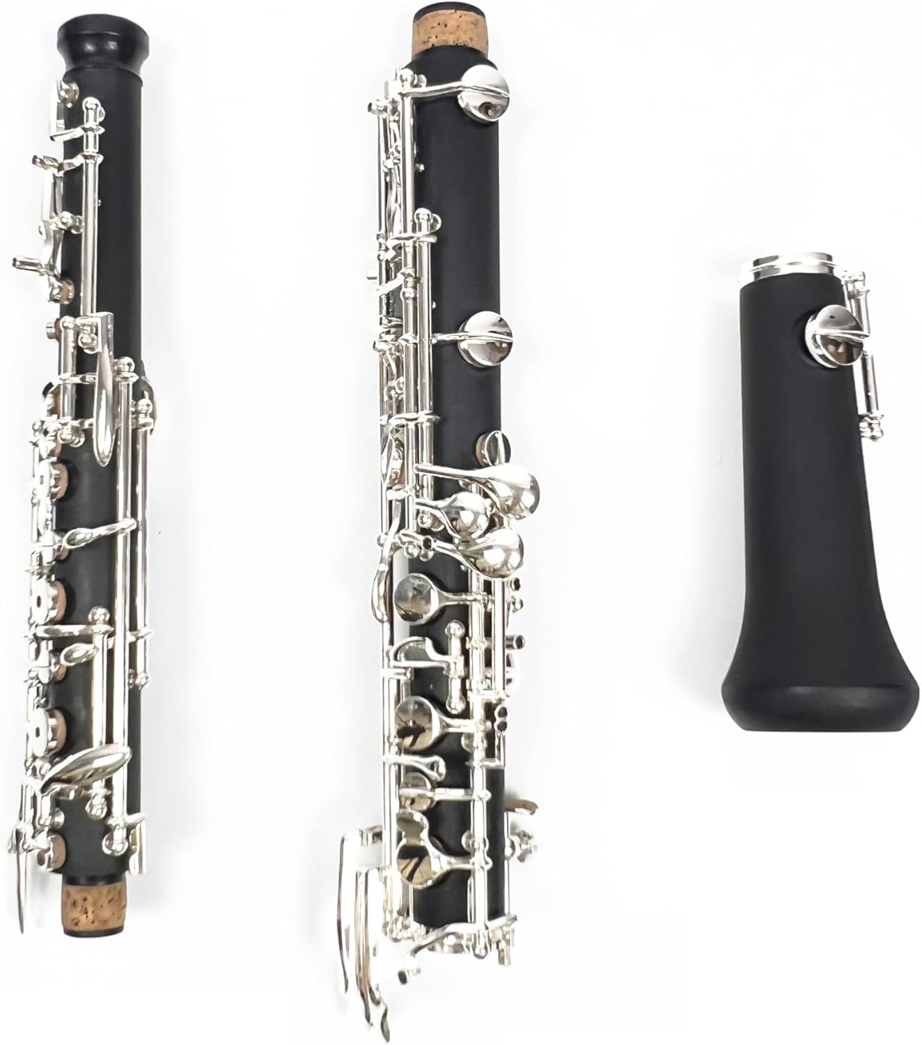 Professional C Key Oboe Semi-automatic Style Woodwind Instrument with Oboe Reed Gloves Leather Case Carry Bag