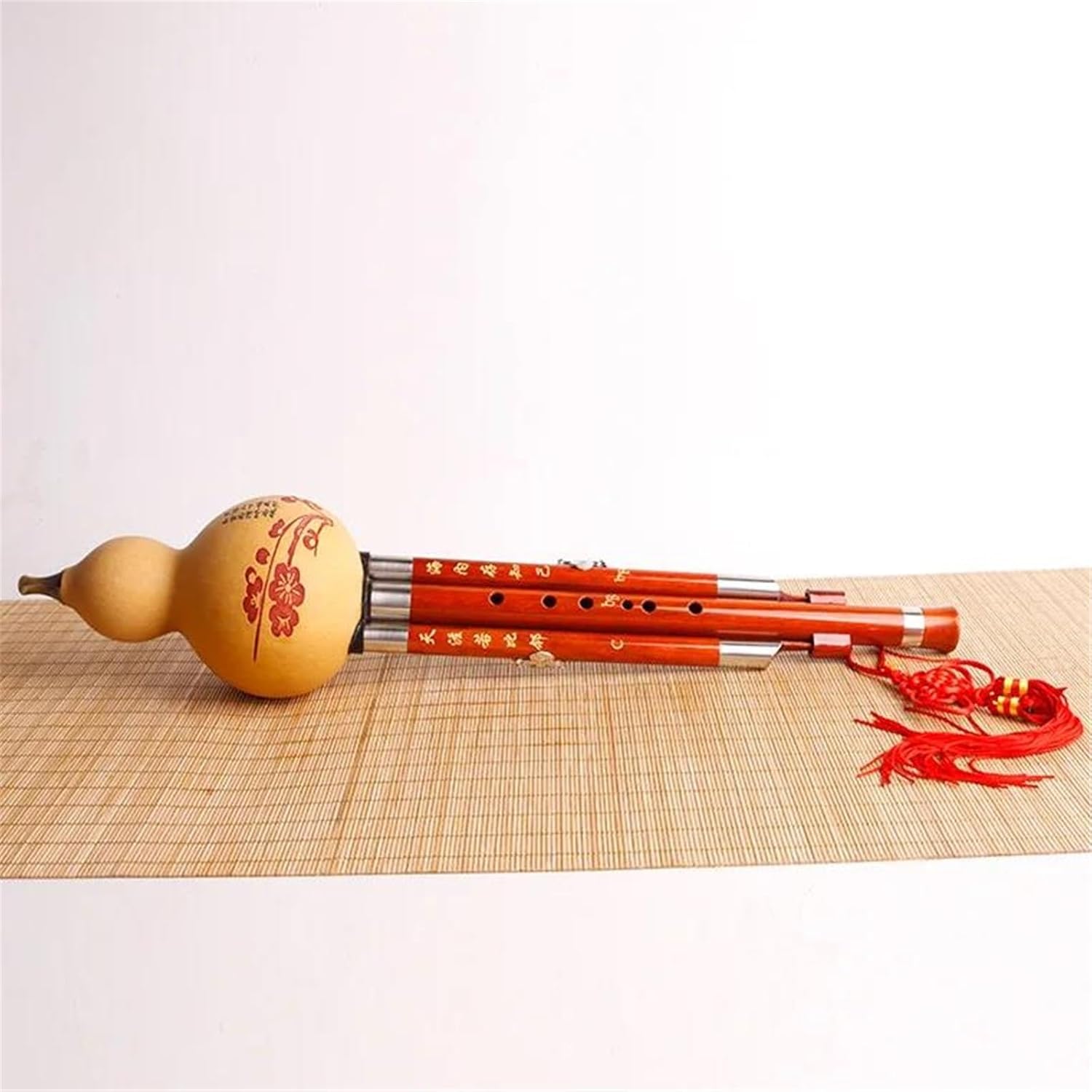 Hulusi flute, Professional Chinese Handmade Rosewood Hulusi Flute Double Tone C/Bb Gourd Flauta With Case