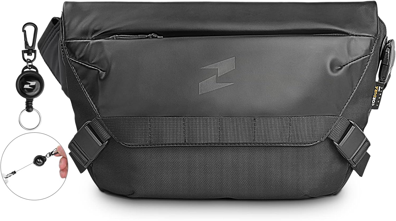 Messenger Bag Cordura Adjustable Straps Unisex Crossbody Shoulder Bag Small Satchel for School EDC Pouch Business Casual Traveling Durable Magnetic Buckle Office Bag