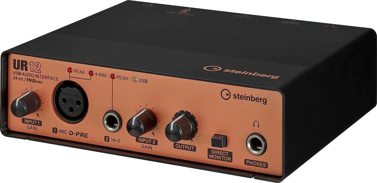 Steinberg UR Series UR12 Black/Copper Audio Interface with Cubase AI and Cubase AI
