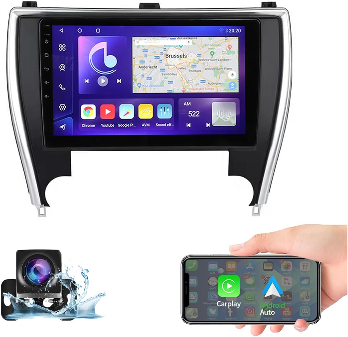 8 Core [4+64GB] Car Radio for Toyota Camry 2015-2017, Upgrated Qualcomm 10.1