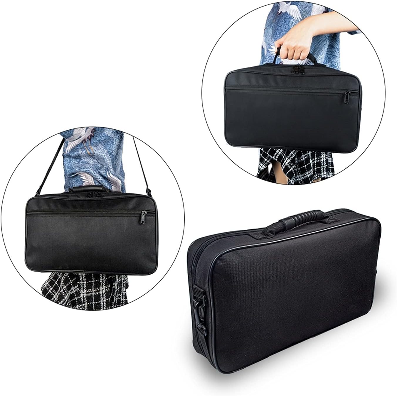 Standard Clarinet Professional C-Key Oboe Semi-Automatic Style Nickel-Plated Key Woodwind Instrument Beginner Clarinet