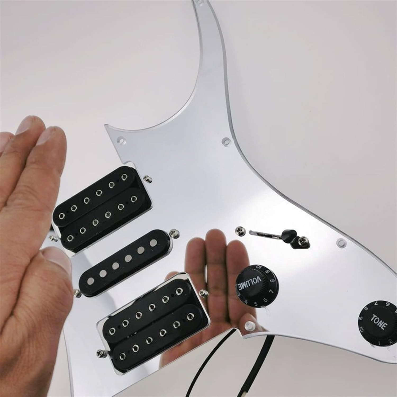 Electric Guitar Pickups Alnico Pickups HSH Mirror Pickguard Electric Guitar Pickup 1 Set for Ibanez RG Loaded Pickguard (Color : 07)