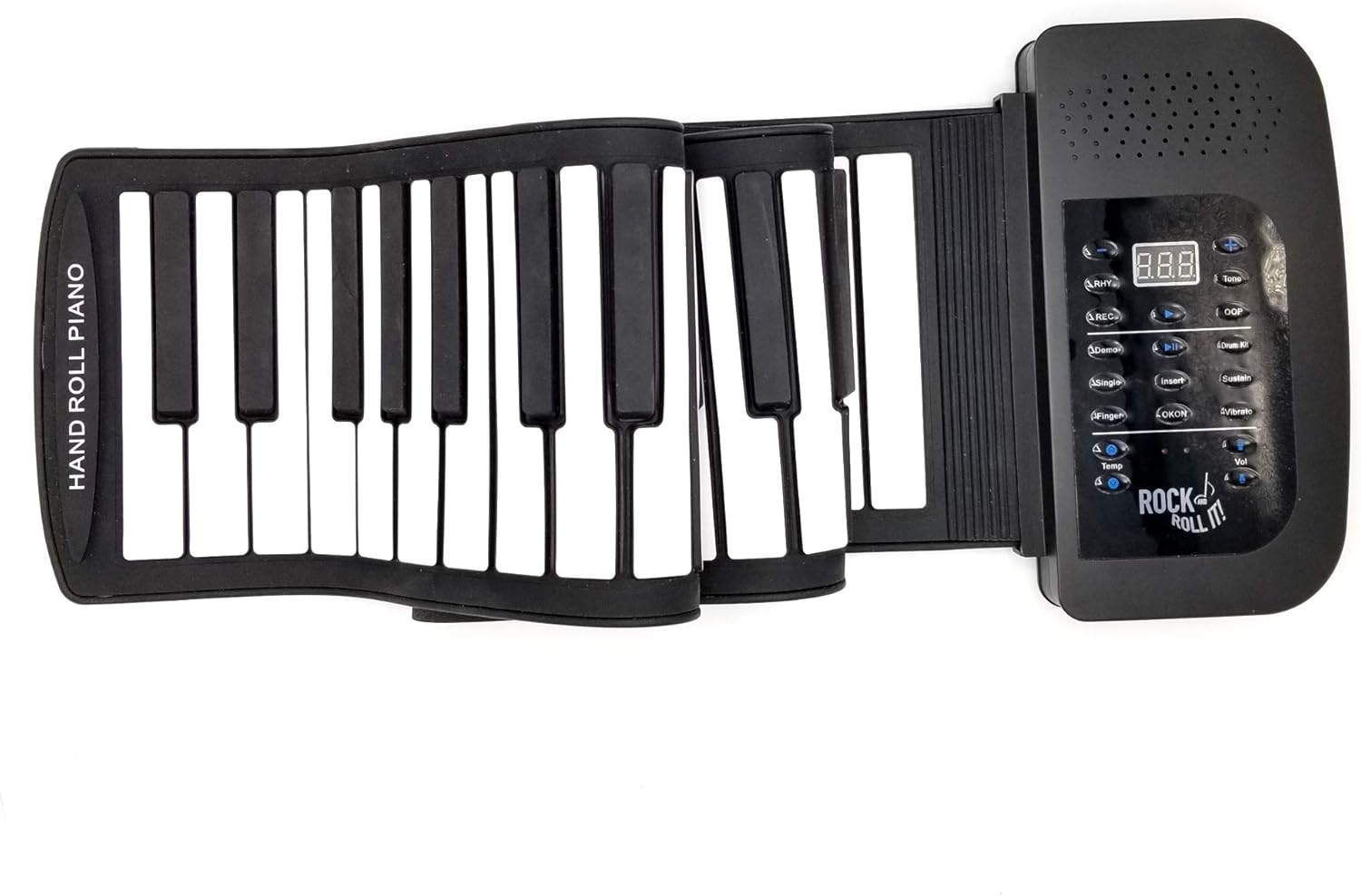 Rock And Roll It - Studio Piano. Roll Up Flexible USB MIDI Piano Keyboard for Kids & Adults. 61 Keys Portable Controller Keyboard. Foldable Silicone Piano Pad with Built-in Speaker