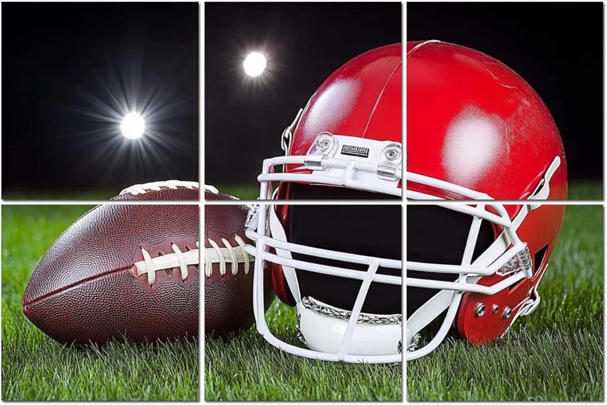 6 Pack Art Acoustic Panels Red Sports Sound Absorbing Panel 48