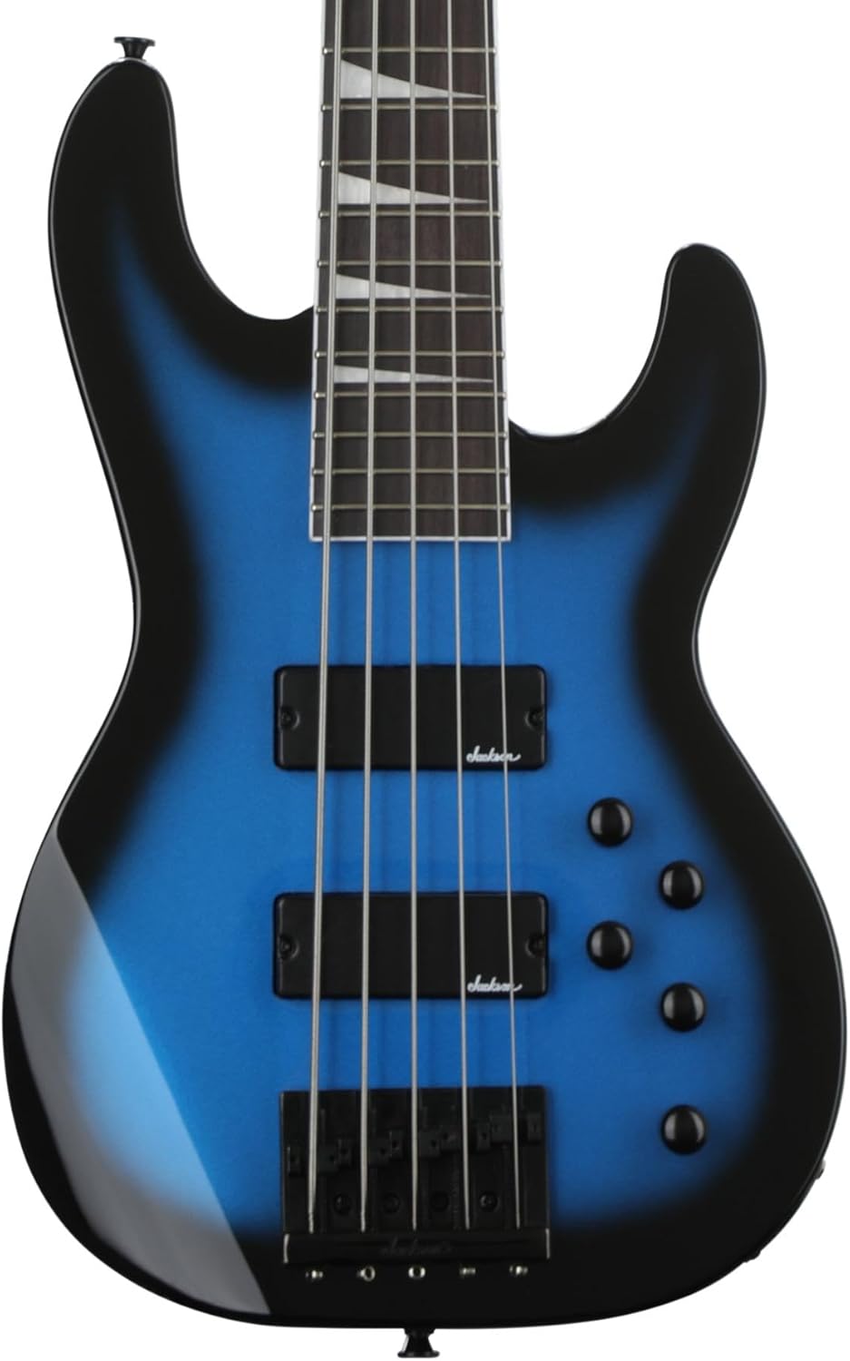 Jackson JS Series 5-String Concert Bass JS3V, Metallic Blue Burst, Amaranth Fingerboard