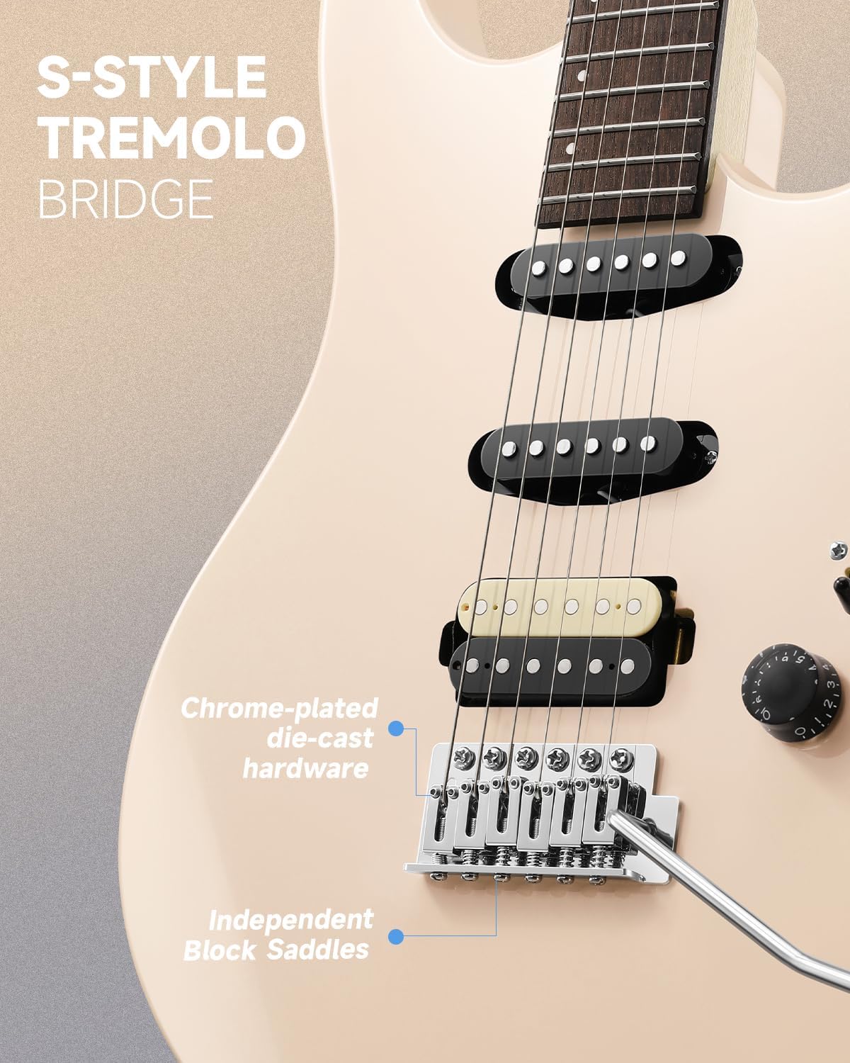 Donner DMT-66 39 Inch Full Size Electric Guitar for Beginner with Bag, Pink and Donner Mini Guitar Amp Small Electric Guitar Amplifier 5W Portable