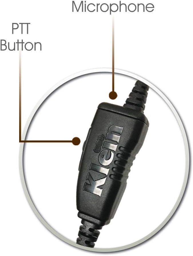 Klein Electronics Star M9 Single-Wire Earpiece with Surveillance Style Acoustic Tube for Motorola Compatible Models (Works with M9 Connector pin) | Clear Quick-Disconnect Audio Tube and Clothing Clip