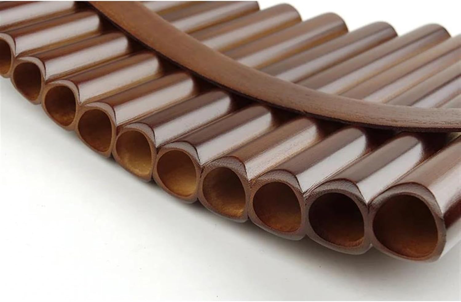 pan flute for beginners 18 Pipes Brown Colour Pan Flute F Key Folk Musical Instruments Woodwind Instrument Handmade Pan Pipes (Color : Right hand)