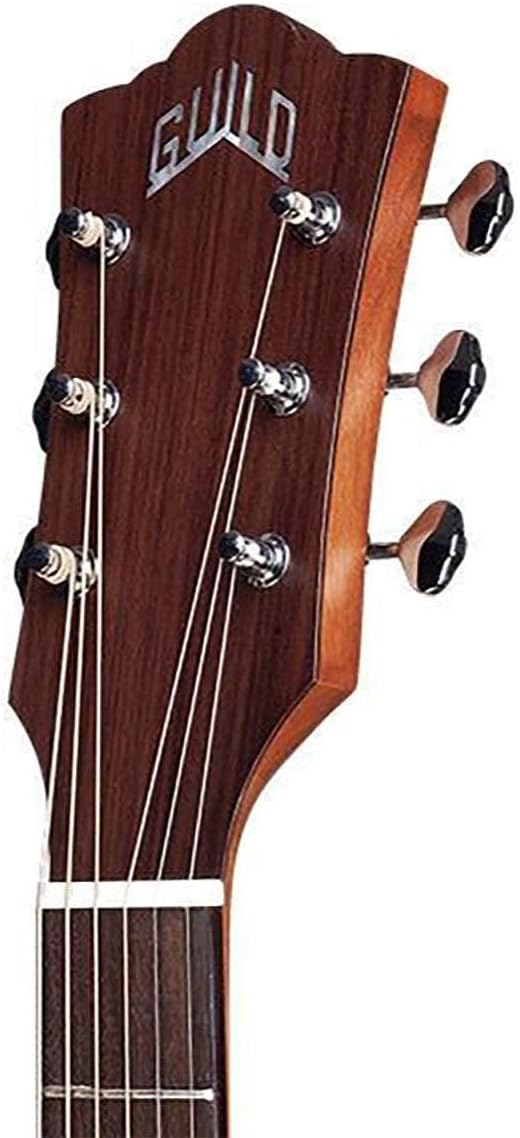 Guild Guitars M-240E Small Body Acoustic Guitar, Concert Size with Solid Sitka Spruce Top and Mahogany Archback, Natural, Westerly Collection