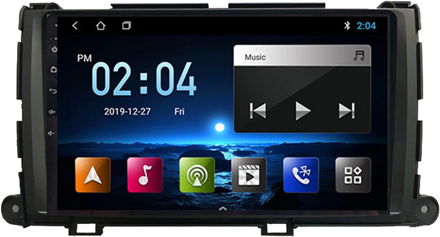 Car Multimedia MP5 Player with FM Radio, 9 Inch HD Touch Screen Support USB/Mirrorlink/SWC/1080P Video/Rear View Camera, for Toyota Sienna 2010-2014 Car Audio,Octa core,4G WiFi 4+64