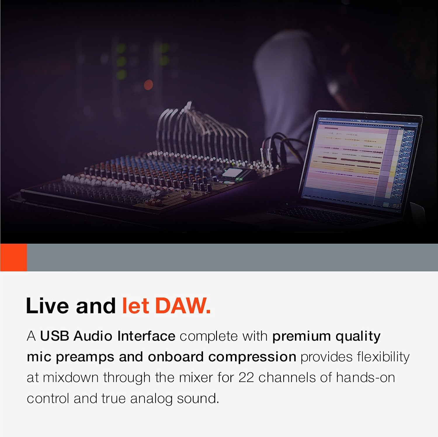 Tascam Model 24 24-track Multi-Track, Live Mixer and Recording Studio, Analog Mixer, Digital Recorder, USB Audio Interface