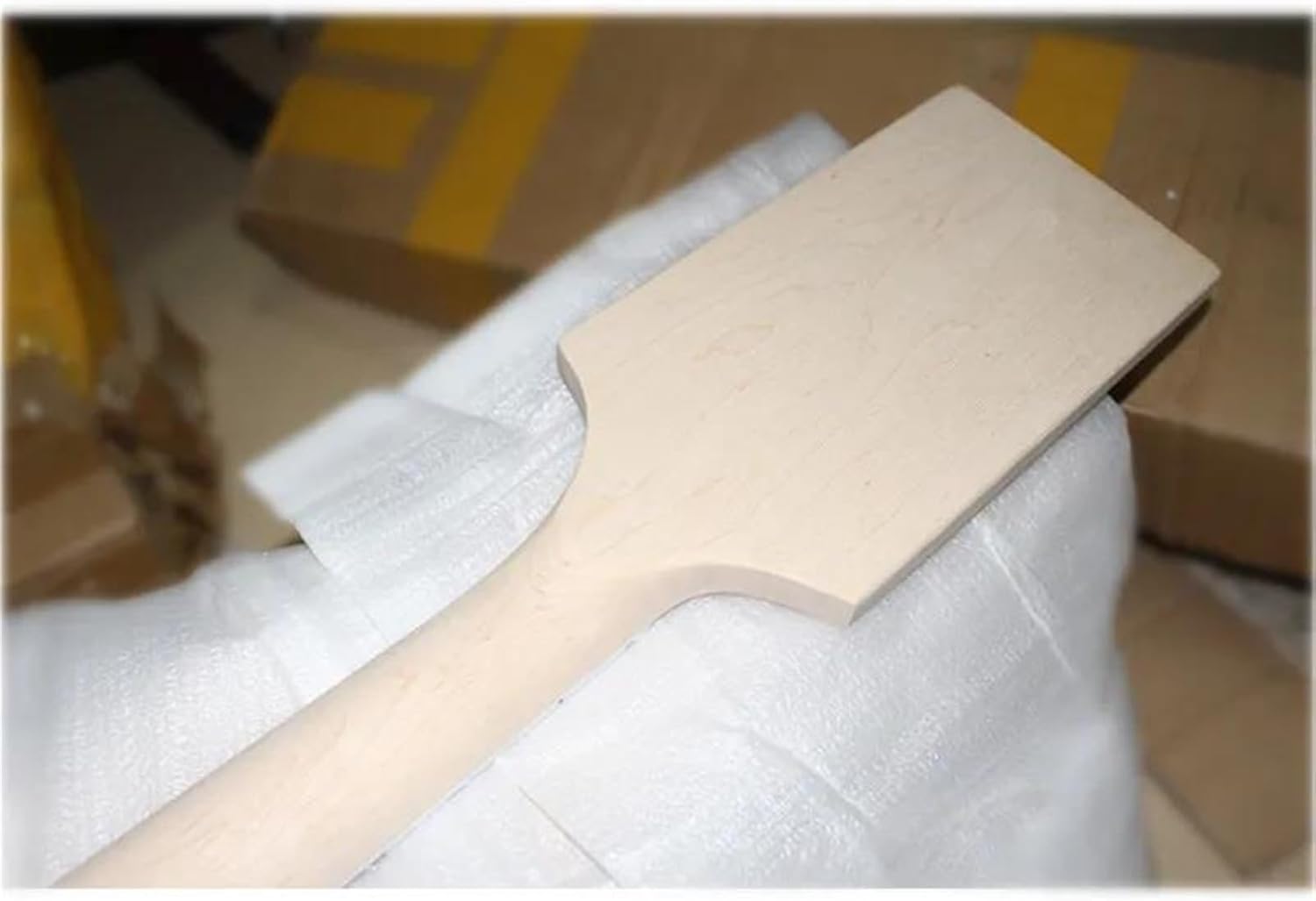 Replacement Guitar Neck 20 Frets Paddle Headstock DIY Maple Electric Bass Guitar Neck Rosewwood Fingerboard Inlay Block Guitar Accessories