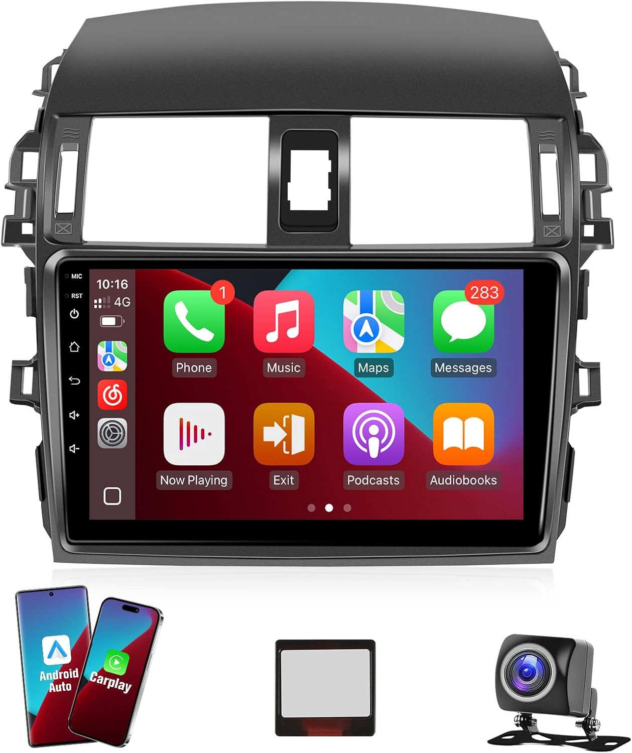 Leadfan Car Radio for (Fit for J.B.L Version) Toyota Corolla 2009 2010 2011 2012 2013, 9inch Touch Screen for Corolla Head Unit with Wireless Carplay Android Auto Bluetooth GPS Backup Camera