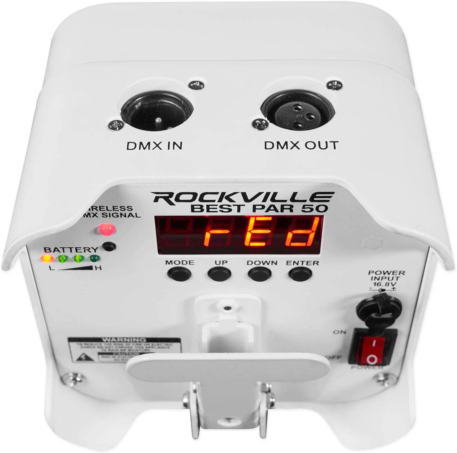 4 Rockville Best PAR 50 White Battery Wash Lights Wireless DMX+Control+RGBWA+UV