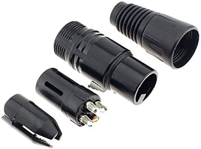 Davitu Electrical Equipments Supplies - 50pcs Audio Cable Connector XLR Adapter 3-Pin Microphone Plug Black Nickel Plated Pins - (Color: Male Female 50Sets)