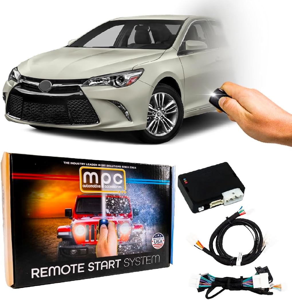 MPC Remote Start Kit Compatible with Toyota Camry 2015-2017 || Plug and Play Ignition Harness || H-Key to Start Only || Lock 3X to Start || USA Tech Support