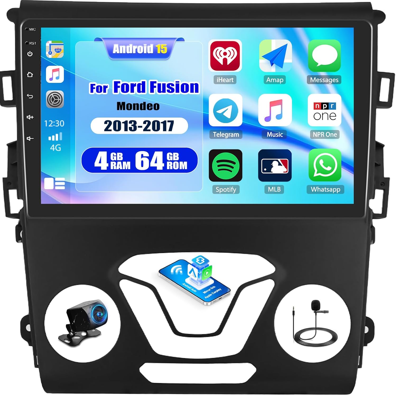 4G+64G Android 15 Car Stereo for Ford Fusion Mondeo 2013-2017 9