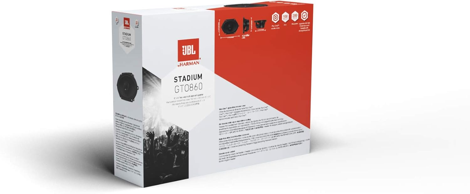 JBL STADIUMGTO860 Stadium Series 6x8 Inch Step-up Multielement Car Audio Speaker Systems - Two Pairs