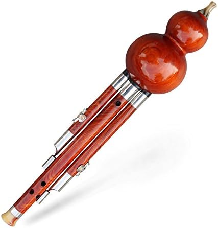 OrientalMusicSanctuary Professional Cambodian Rosewood Hulusi - Chinese Curcubit Gourd Flute (Key of Bb)