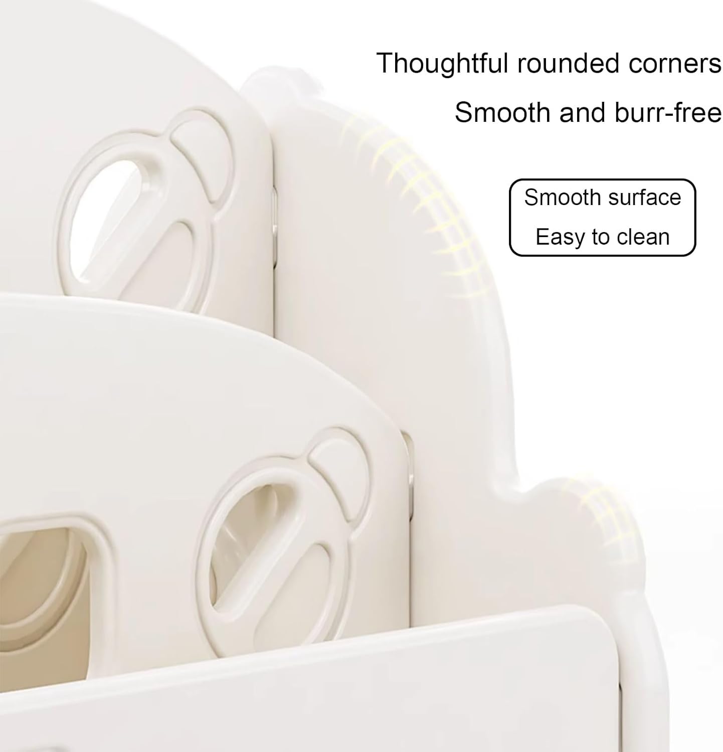 Kids 3-Tier Bookshelf, Desktop Organizer, Decorative Storage Shelving, PE Freestanding Display Bookcase, Book Shelf Unit for Living Room Bedroom(White)