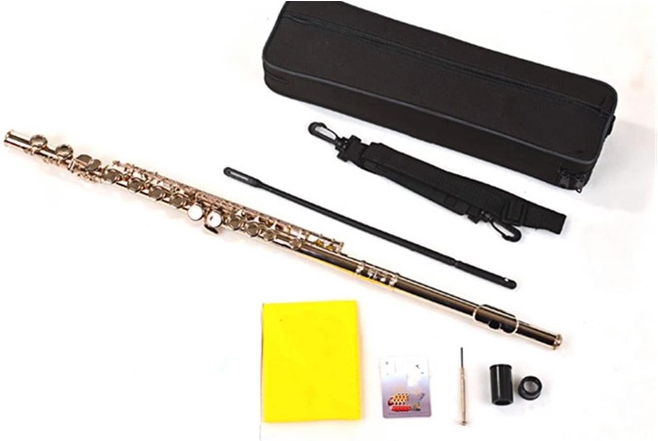 Flutes C Key 16 Hole Flute Musical Instrument Professional Travesera Woodwind Silver Flute White Copper