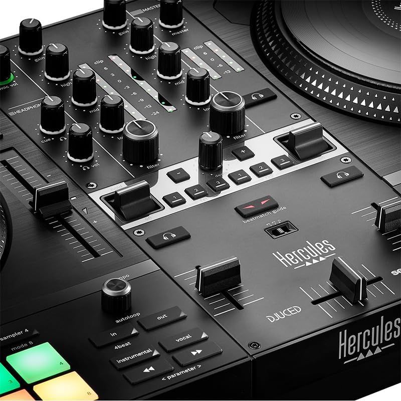 Hercules DJControl Inpulse T7, 2 Deck Motorized DJ Controller with built in STEMS Control, Serato DJ and DJUCED included